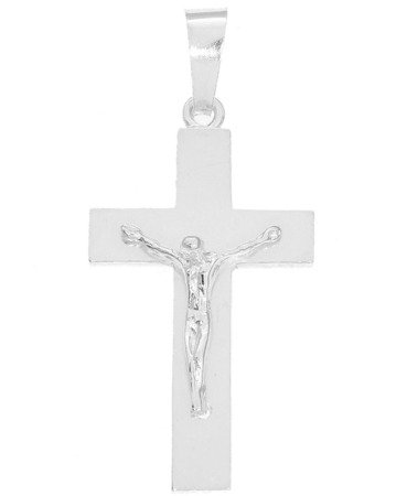 Krzyżyk srebrny z wizerunkiem Jezusa MO141
