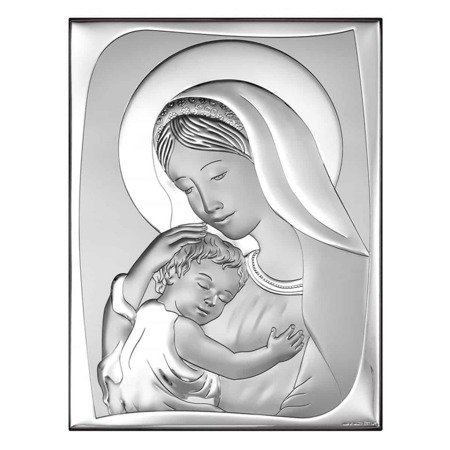 Obrazek srebrny Matka Boska z dzieciątkiem 6546