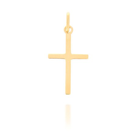 Złoty krzyżyk pr. 585 Krzyżyk płaski łuki ZK004