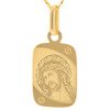 Złoty medalik pr. 585 Jezus prostokąt  ZM073